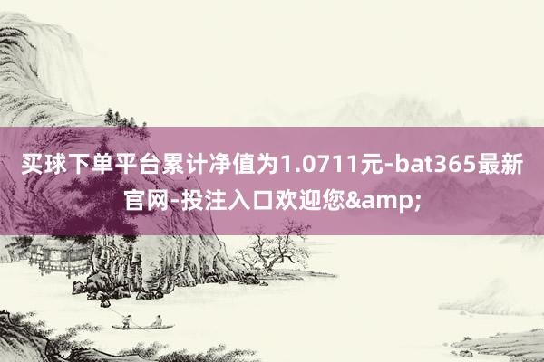 买球下单平台累计净值为1.0711元-bat365最新官网-投注入口欢迎您&