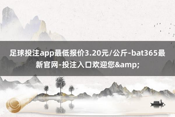 足球投注app最低报价3.20元/公斤-bat365最新官网-投注入口欢迎您&