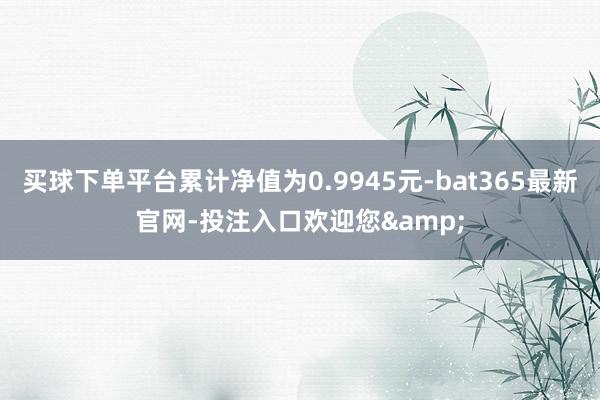 买球下单平台累计净值为0.9945元-bat365最新官网-投注入口欢迎您&